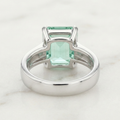 The Mint Solitaire | Emerald Cut Green Diamond Ring