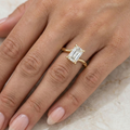 The Aria Solitaire | Emerald Cut Lab-Grown Diamond Ring with Talon Prongs