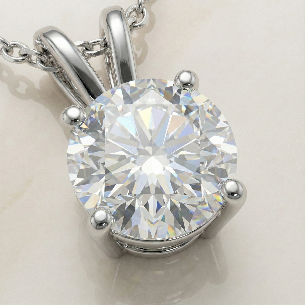 The Aurora Solitaire | Round Lab-Grown Diamond Pendant
