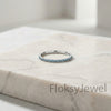 The Azure Eternity | Fancy Blue Round Diamond Micro-Pave Band in 18k White Gold