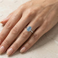 The Azure Oval | 1.50ct Fancy Blue Oval Lab-Grown Diamond Solitaire Ring in 18k White Gold