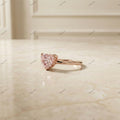 The Blushing Heart | 1.00ct Fancy Pink Heart Cut Lab-Grown Diamond Solitaire Ring in 18k Rose Gold