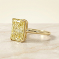 The Canary Solitaire | Radiant Cut Yellow Diamond Ring