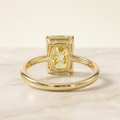 The Canary Solitaire | Radiant Cut Yellow Diamond Ring