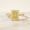 The Canary Solitaire | Radiant Cut Yellow Diamond Ring