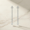 The Cascade Drop | Graduated Bezel Diamond Earrings