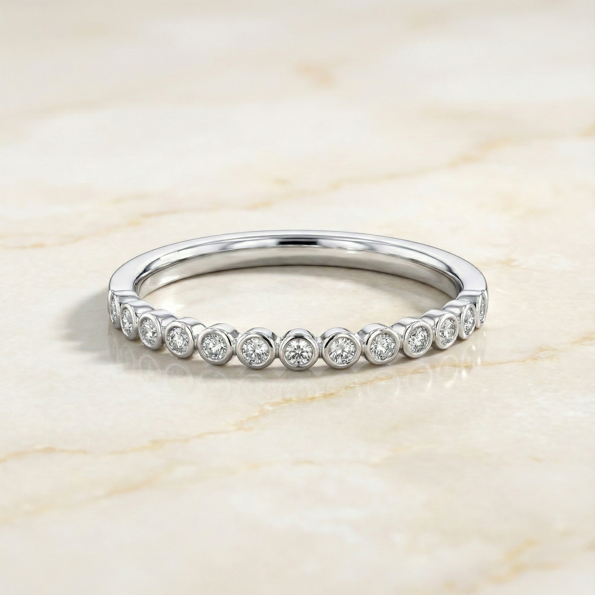 The Celeste Bezel | Round Lab-Grown Diamond Bubble Eternity Band