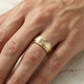 Champagne Diamond Men's Wedding Band, 18k Gold Brushed Ring, 0.50ct Round Flush Set Solitaire, Unique Mens Engagement Ring, Matte Groove