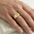 Emerald Cut Signet Ring, 1.00ct Yellow Diamond, 18k Gold Mens Pinky Ring, Flush Set Solitaire, Matte Finish Band, Solid Heavy Gold Ring