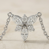 The Fleur Cluster | Marquise & Round Diamond Pendant