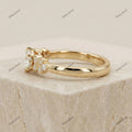 The Floral Bloom Ring | Round Diamond Botanical Ring in 18k Yellow Gold | Floksy Jewel