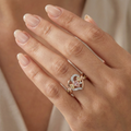 The Garden Heart | Multicolor Fancy Pink & Yellow Diamond Floral Ring in 18k Rose Gold
