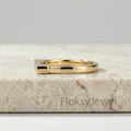 The Golden Bar | 0.20ctw Channel Set Round Diamond Geometric Ring in 18k Yellow Gold