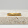 The Golden Bar | 0.20ctw Channel Set Round Diamond Geometric Ring in 18k Yellow Gold