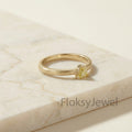 The Golden Triangle | 0.50ct Fancy Yellow Trillion Cut Diamond Solitaire Ring in 18k Yellow Gold