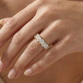 The Golden Vine Band | Marquise & Round Diamond Cluster Ring in 18k Yellow Gold | Floksy Jewel