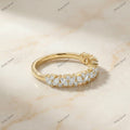 The Golden Vine Band | Marquise & Round Diamond Cluster Ring in 18k Yellow Gold | Floksy Jewel