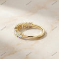 The Golden Vine Band | Marquise & Round Diamond Cluster Ring in 18k Yellow Gold | Floksy Jewel