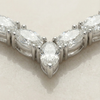 The Marquise Chevron | V-Shape Tennis Necklace