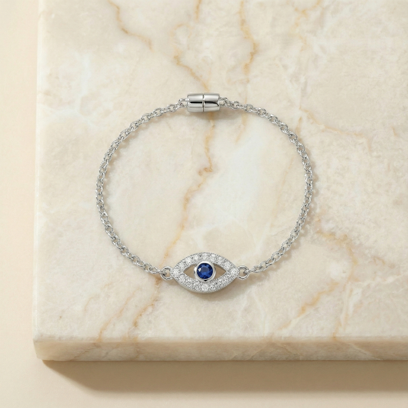 The Mystic Eye | Sapphire & Diamond Protection Bracelet