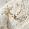 The Nova Sculptured Drop | Round Lab-Grown Diamond Fluid Pendant