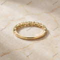 The Olive Vine Band | Fancy Green Marquise & White Round Diamond Ring in 18k Yellow Gold | Floksy Jewel