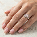The Pink Oval Bezel | 1.00ct Fancy Pink Oval Lab-Grown Diamond Solitaire Ring in 18k White Gold