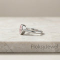 The Pink Oval Bezel | 1.00ct Fancy Pink Oval Lab-Grown Diamond Solitaire Ring in 18k White Gold