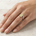 The Solar Twist | 2.00ct Radiant Cut Fancy Yellow Lab-Grown Diamond Bypass Ring in 18k White Gold