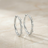 The Stella Station Hoops | Scattered Bezel Diamond Earrings