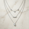 The Trinity Layer | Pear & Round Station Necklace