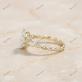 The Twisted Vine Ring | Oval Diamond Nature-Inspired Ring in 18k Yellow Gold | Floksy Jewel