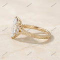 The Vintage Marquise | Marquise & Round Diamond Filigree Ring in 18k Yellow Gold | Floksy Jewel