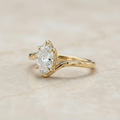 The Willow Solitaire | Oval Lab-Grown Diamond Ring with Twisted Vine Band