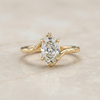 The Willow Solitaire | Oval Lab-Grown Diamond Ring with Twisted Vine Band