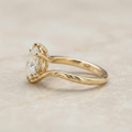The Willow Solitaire | Oval Lab-Grown Diamond Ring with Twisted Vine Band
